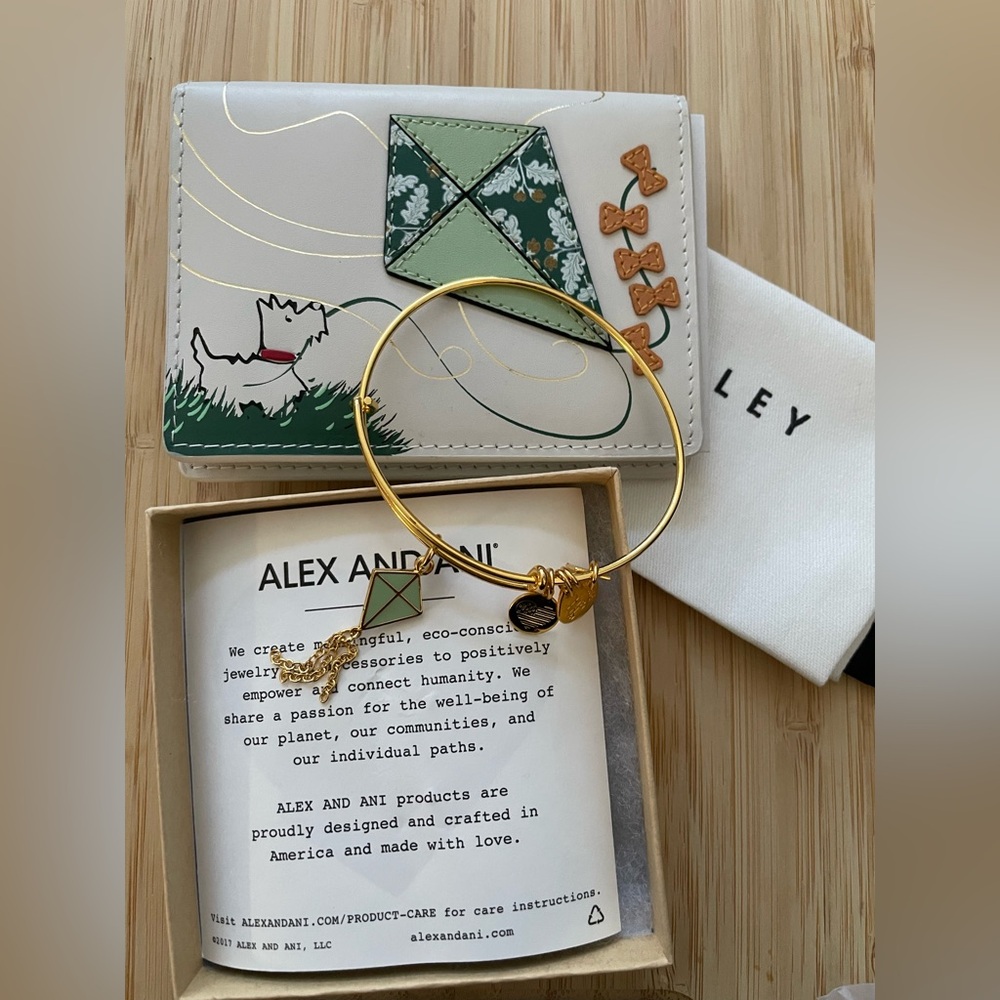 RADLEY & ALEX & ANI Go Fly A Kite Bundle - Bracelet & Leather Card Case